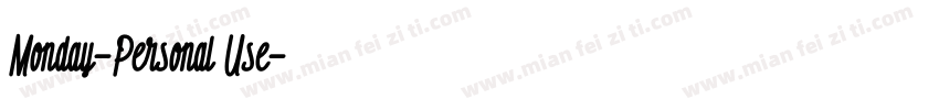 Monday-Personal Use字体转换